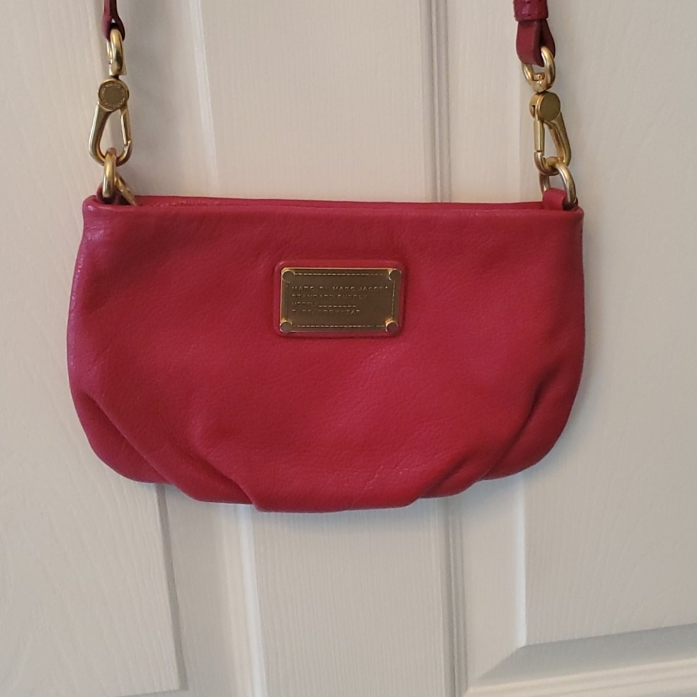 Marc Jacobs Percy Red Leather Crossbody Bag